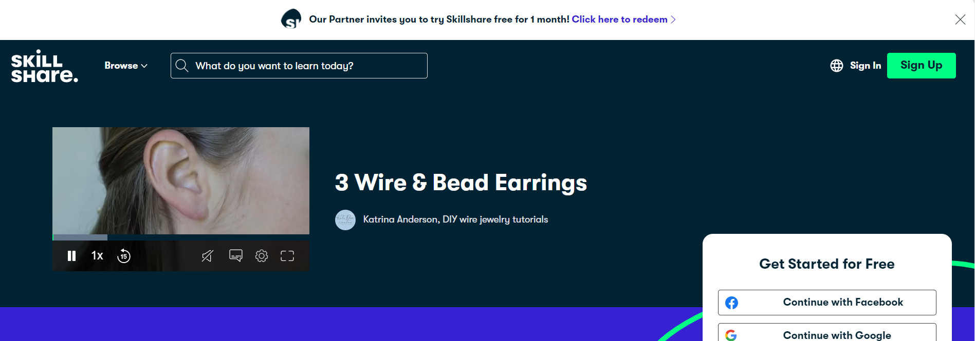 3 Wire & Bead Earrings