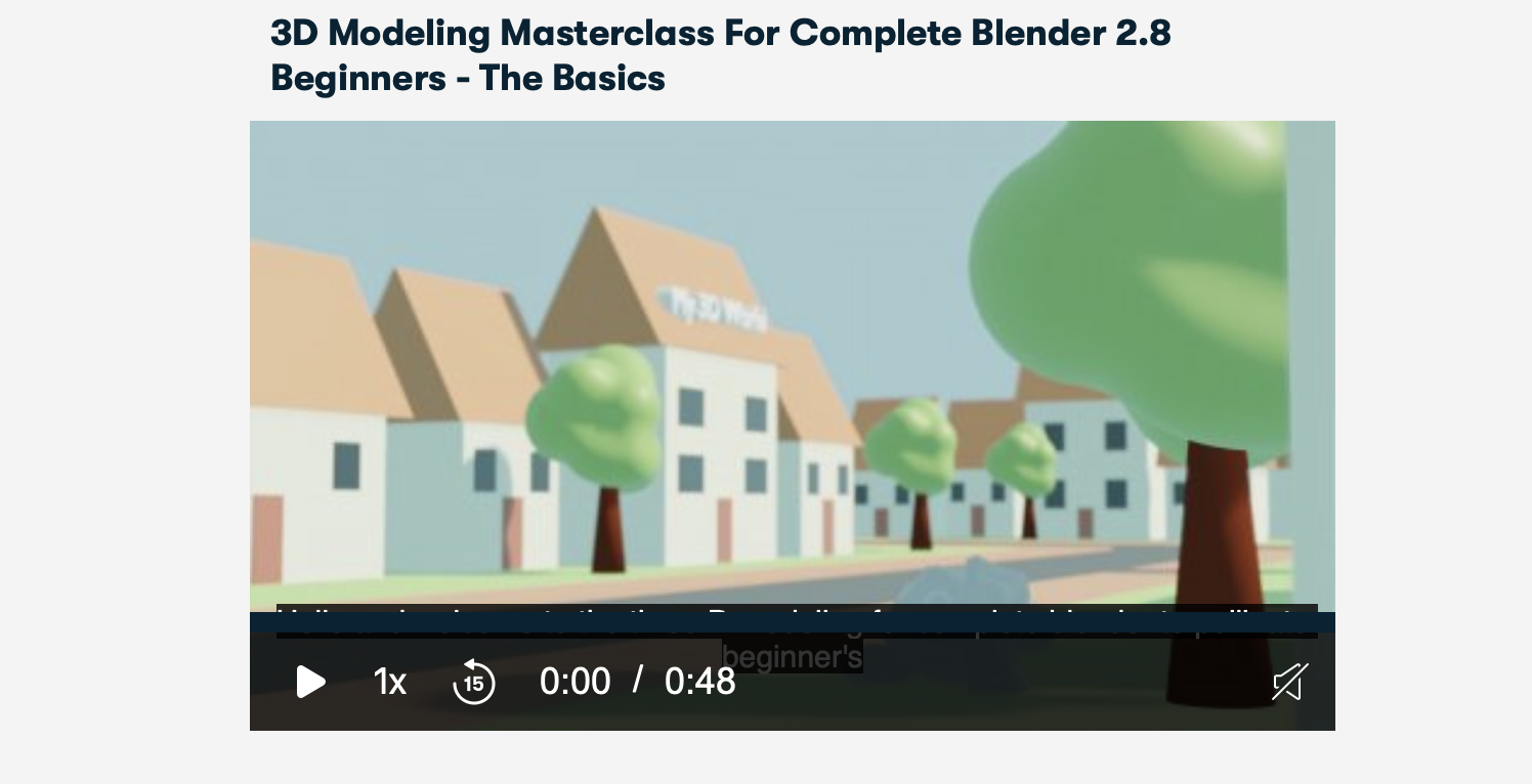 3D Modeling Masterclass For Complete Blender 3D Beginners by