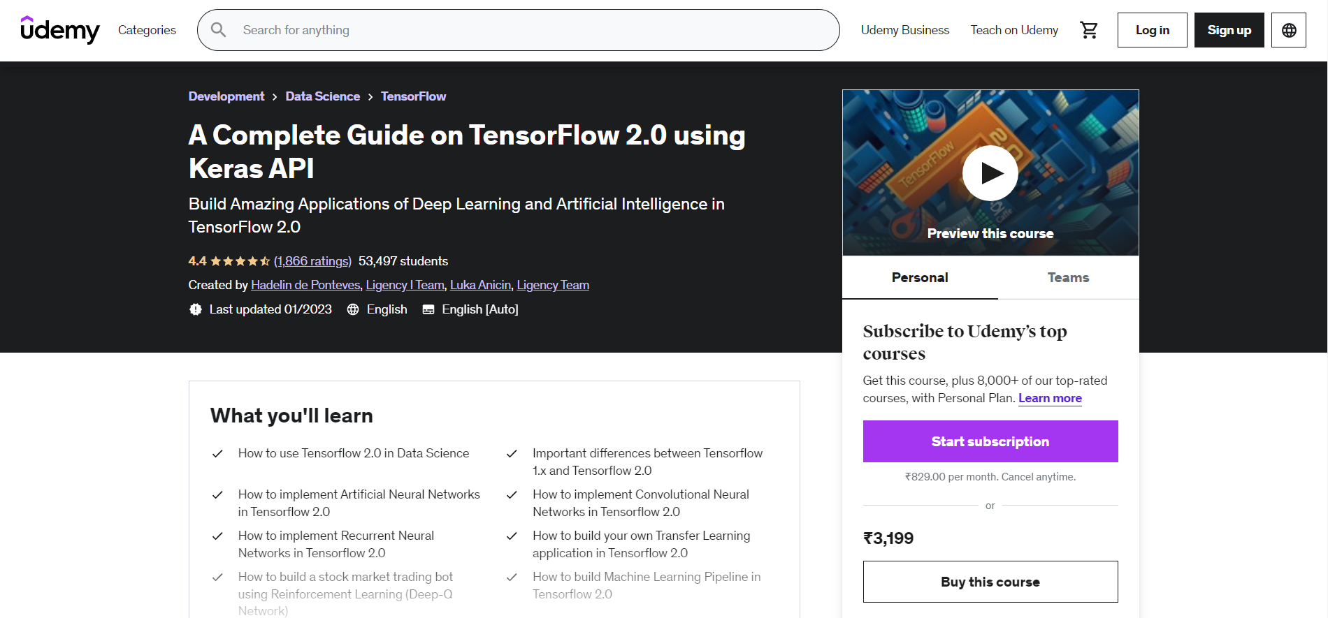 A Complete Guide on TensorFlow 2.0 using Keras API