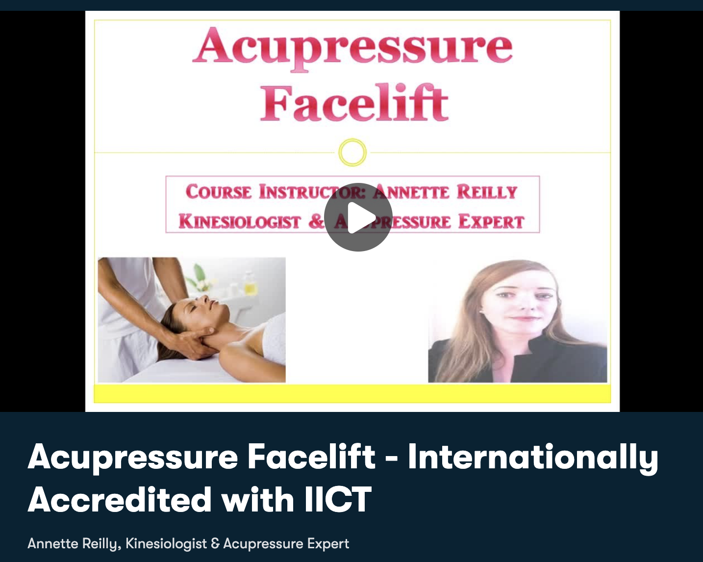Acupressure Facelift - Internationally Accredited with IICT