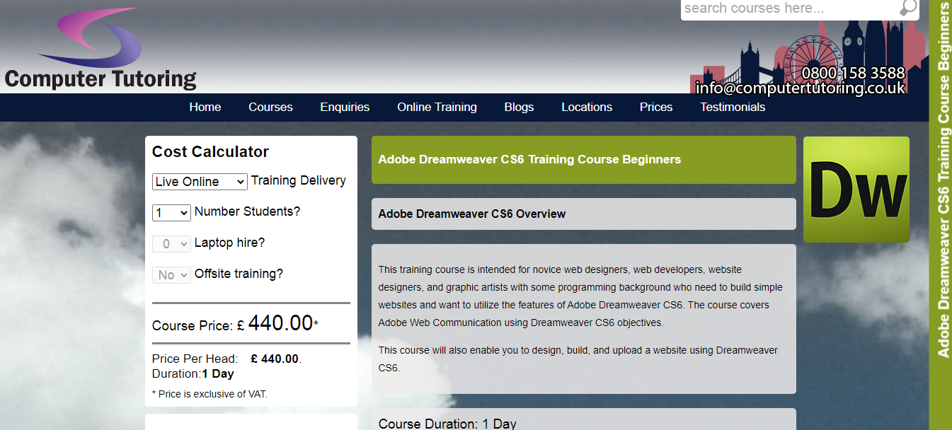 Adobe Dreamweaver CS6 Training