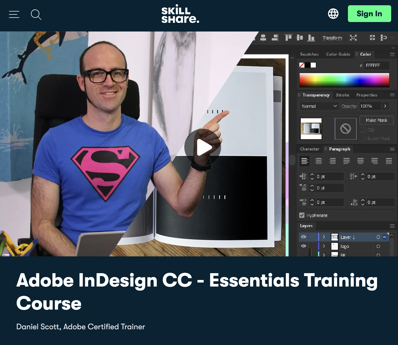 Adobe InDesign CC - Essentials Training Course