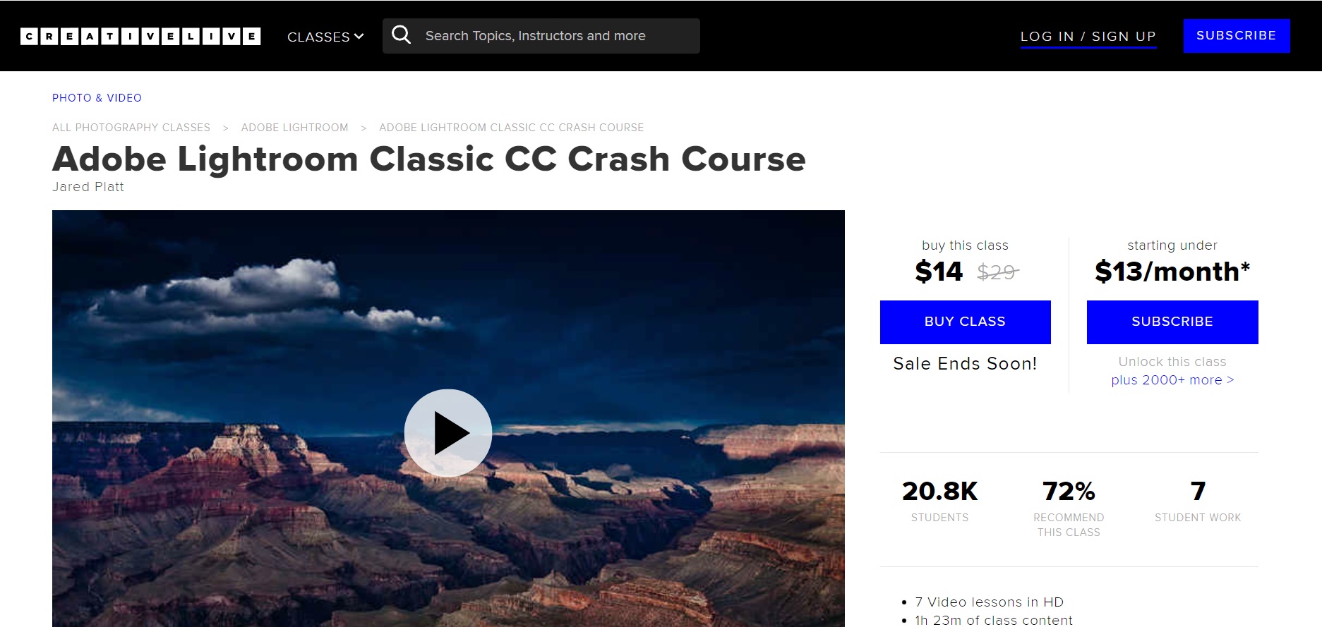 Adobe Lightroom Classic CC Crash Course  