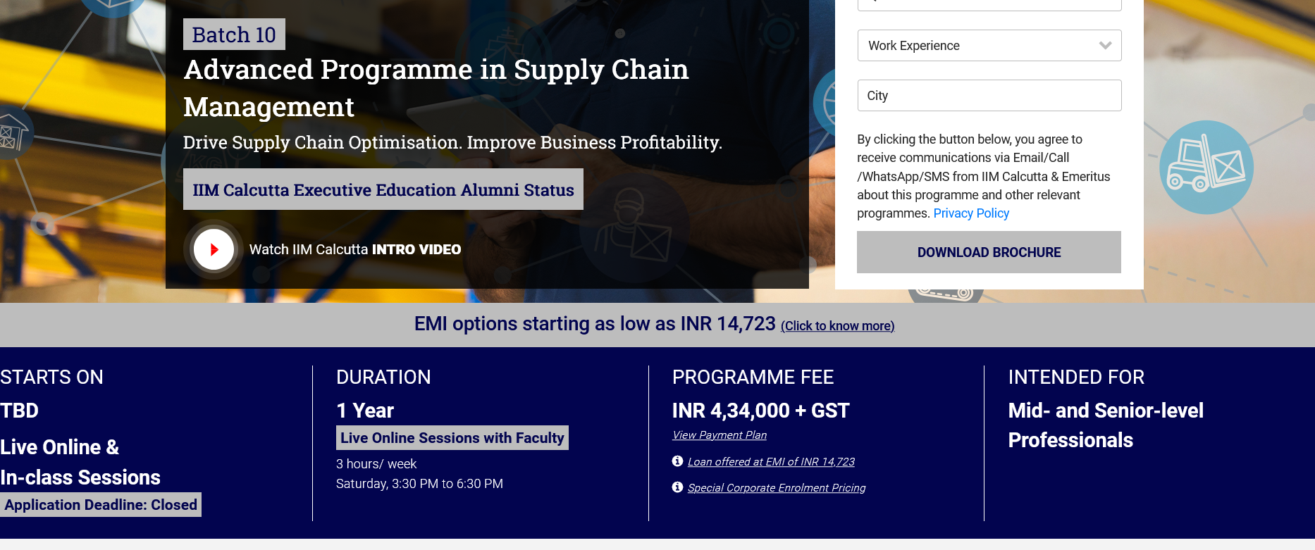 Advanced Programme in Supply Chain Management
