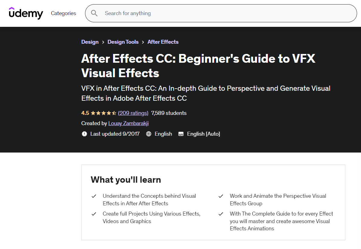 After Effects CC Beginner's Guide to VFX Visual Effects