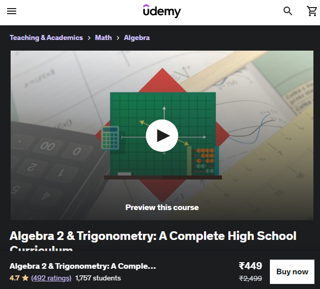 Algebra 2 & Trigonometry