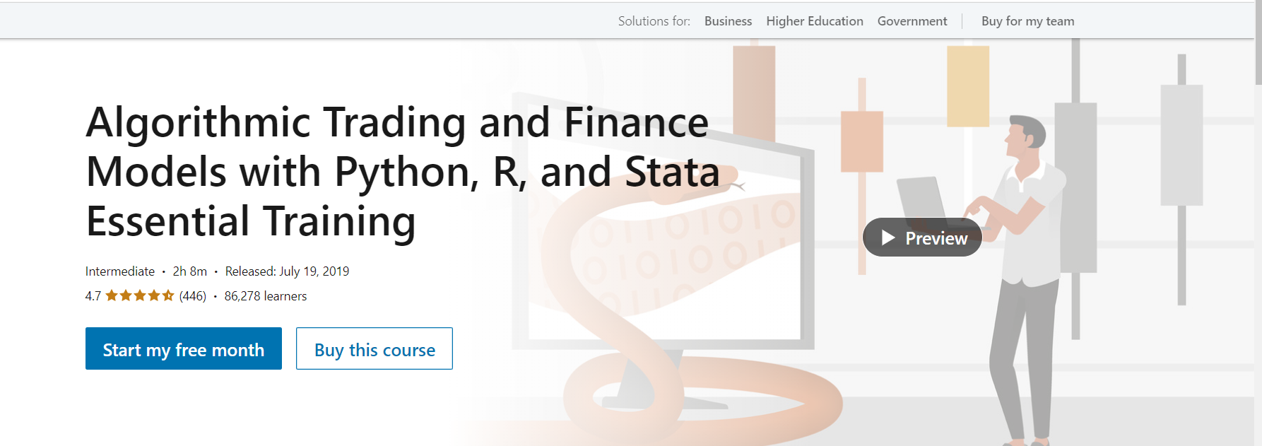 Algorithmic Trading and Finance Models with Python, R, and Stata Essential Training