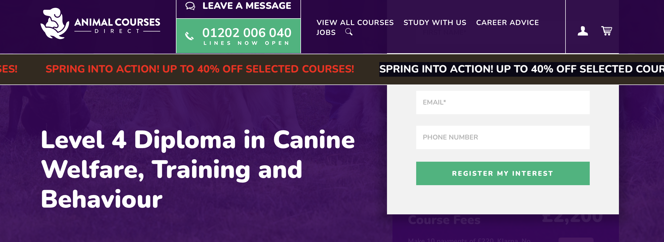Animal Courses Direct Diploma in Canine Welfare, Training and Behaviour