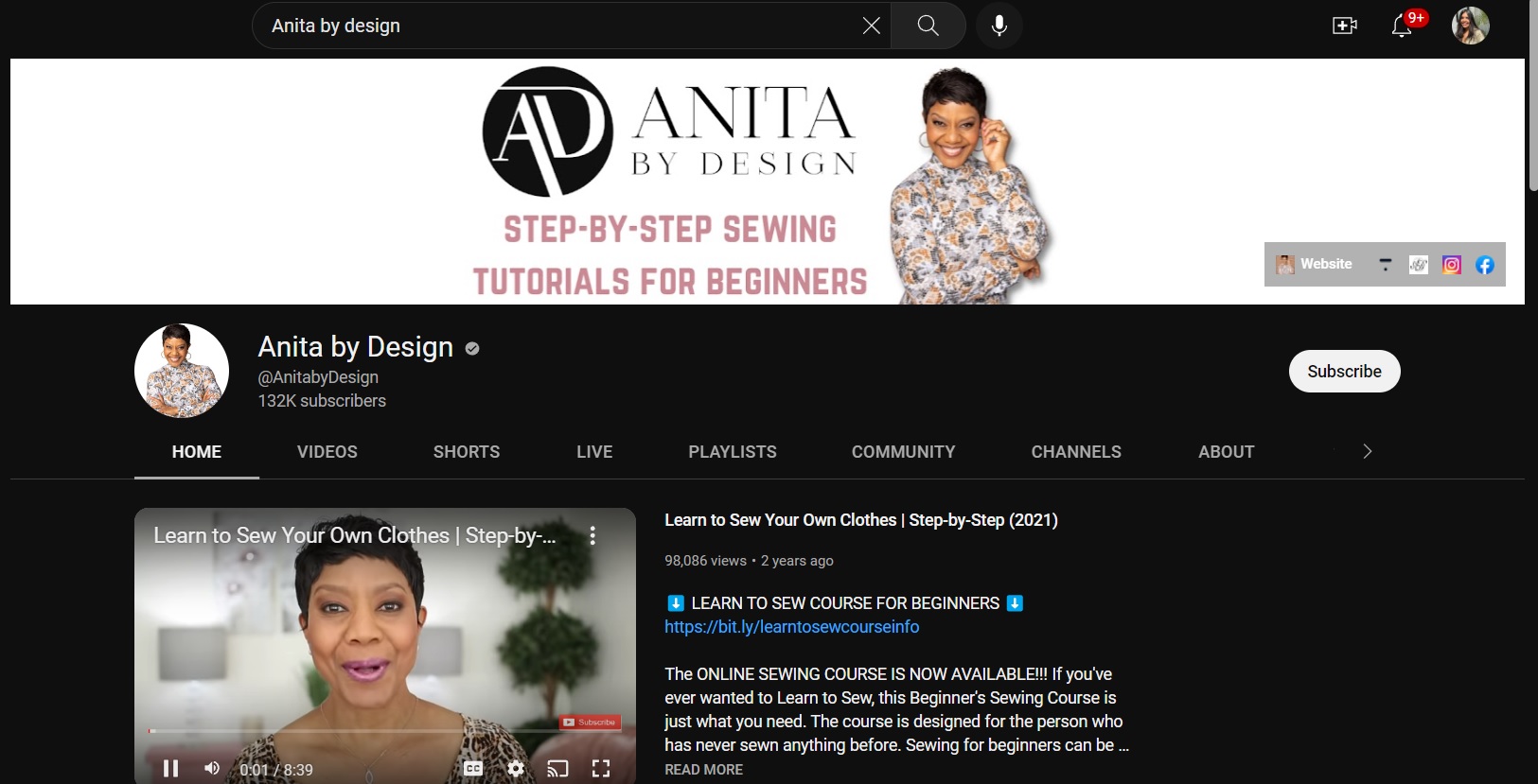 Anita By Design On YouTube