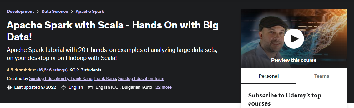 Apache Spark with Scala - Hands-On with Big Data