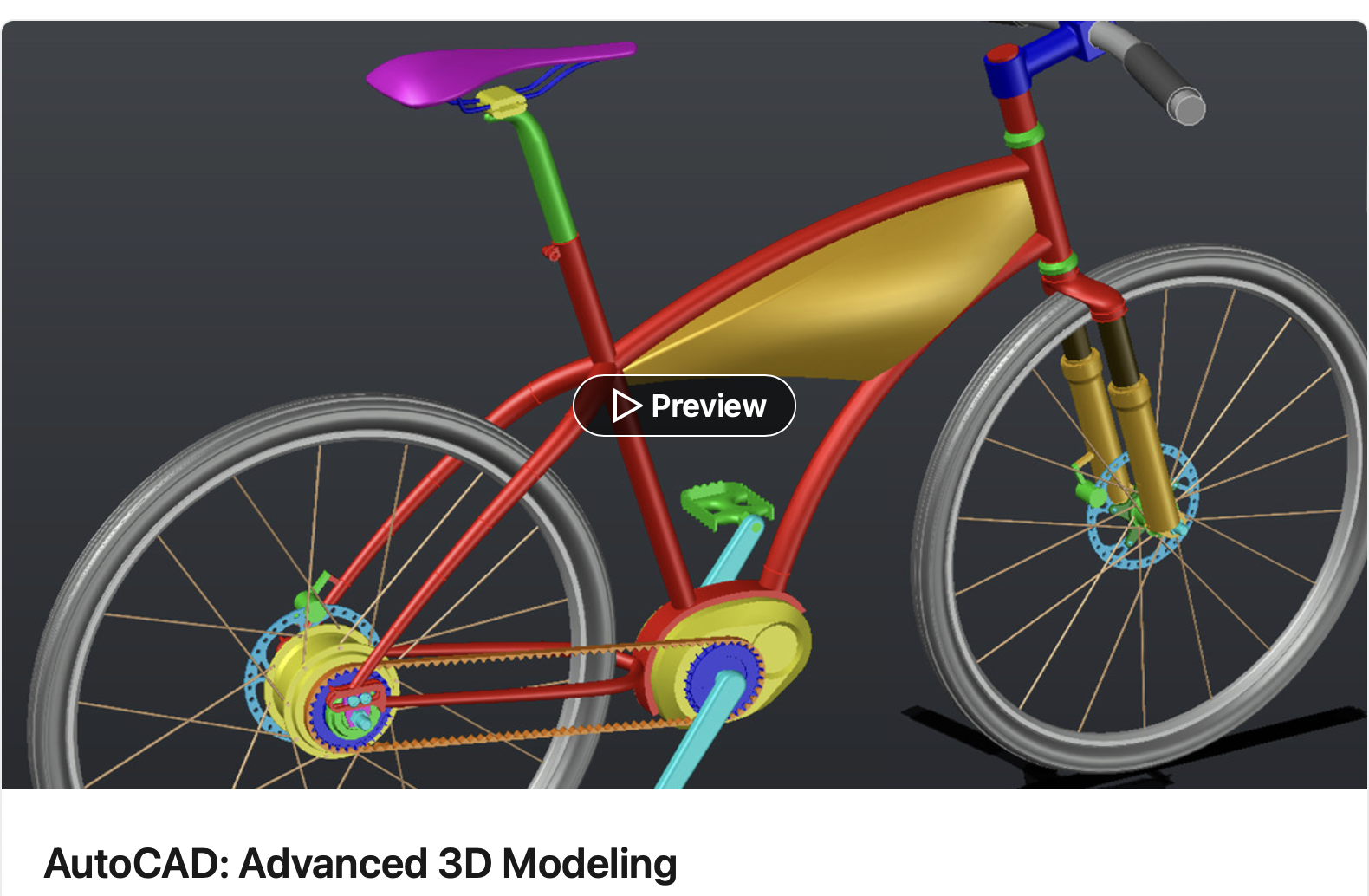 AutoCAD Advanced 3D Modeling