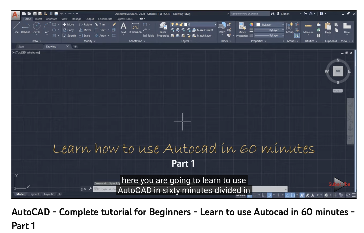 AutoCAD Tutorials Full Beginners Course