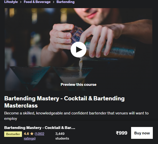 Bartending Mastery - Cocktail and Bartending Masterclass