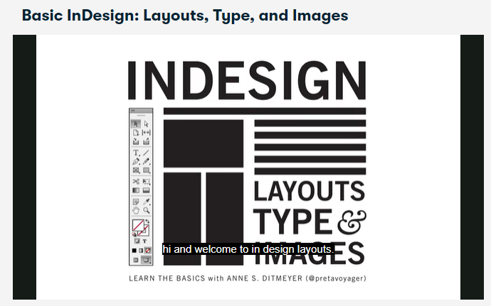 Basic InDesign Layouts, Types, and Images