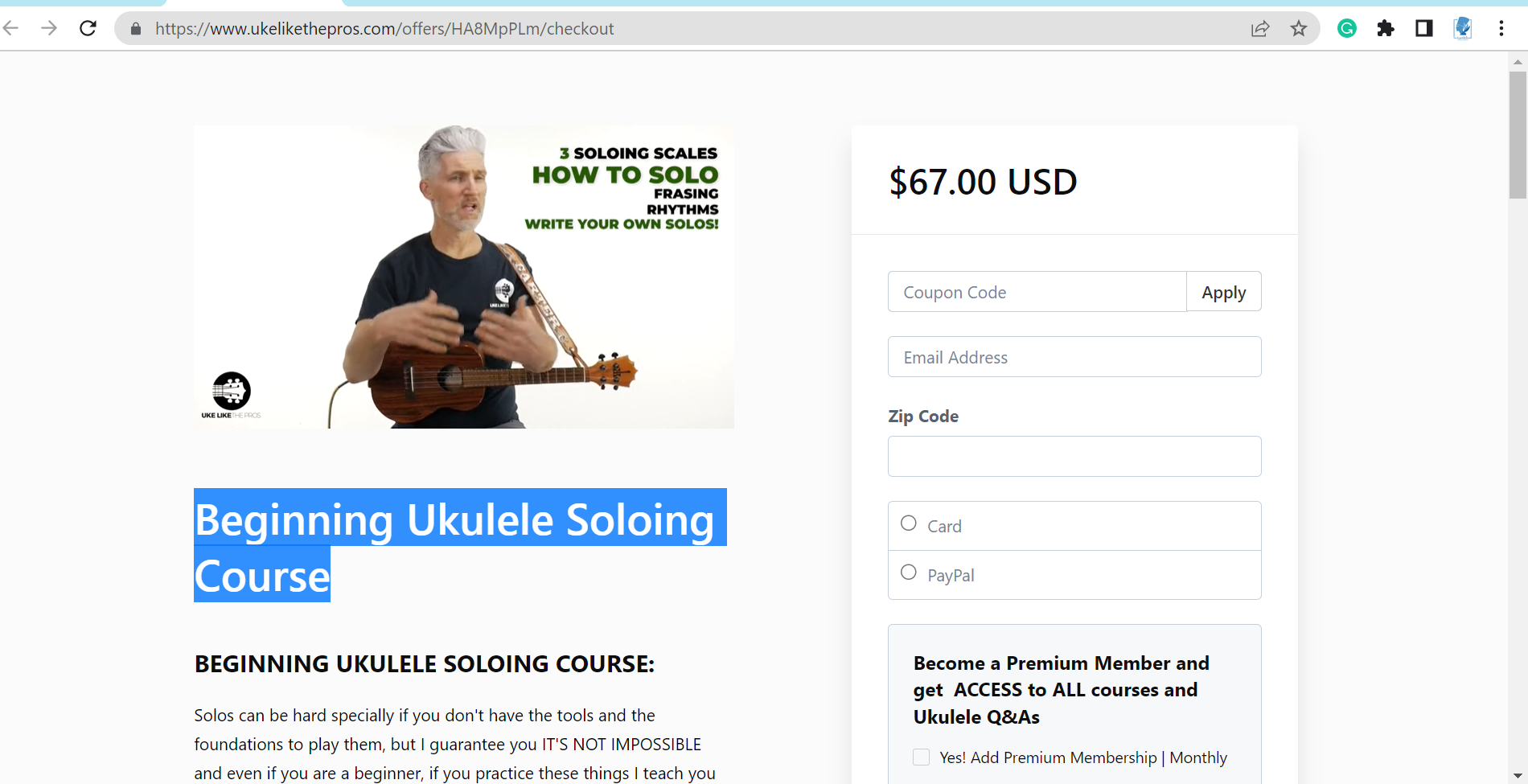 Beginning Ukulele Soloing Course 