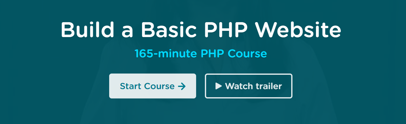 Course to build a basic PHP website