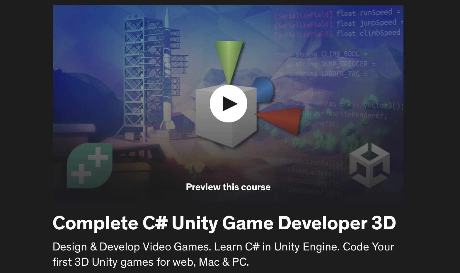 How To Make Video Games Through Unity 3D - Online Course by Ben Tristem —  Kickstarter