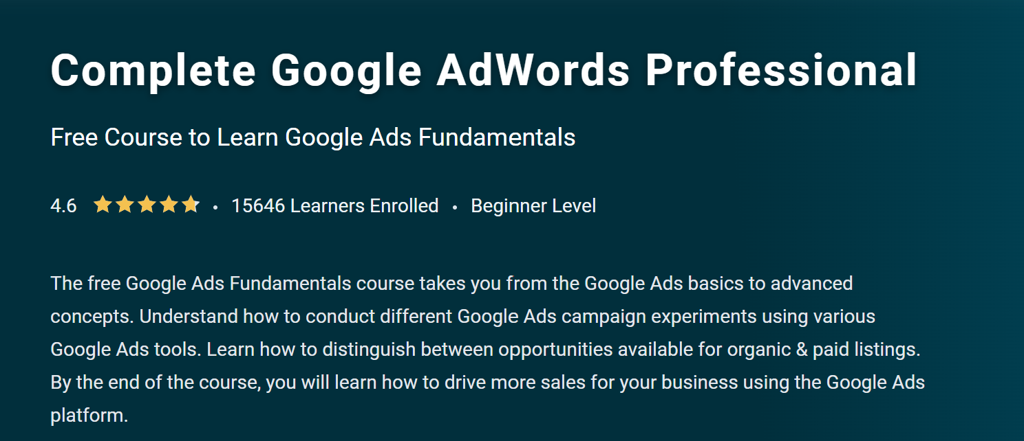 Complete Google AdWords Professional