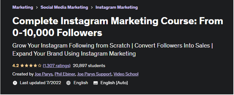 Complete Instagram Marketing Course From 0 – 10000 followers