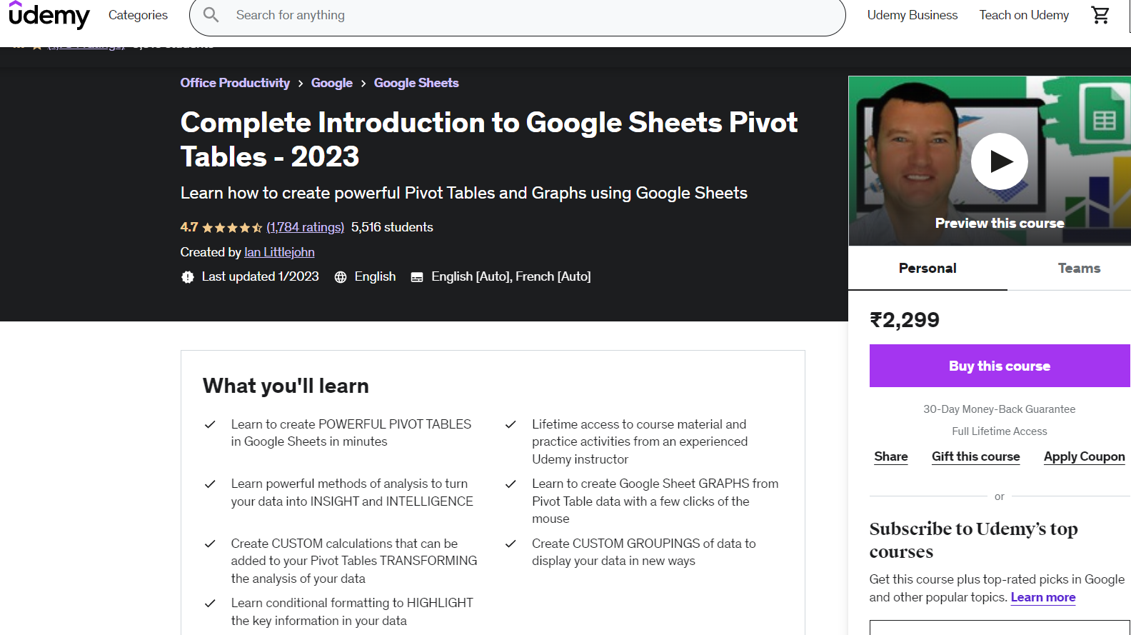 Complete Introduction to Google Sheets Pivot Tables