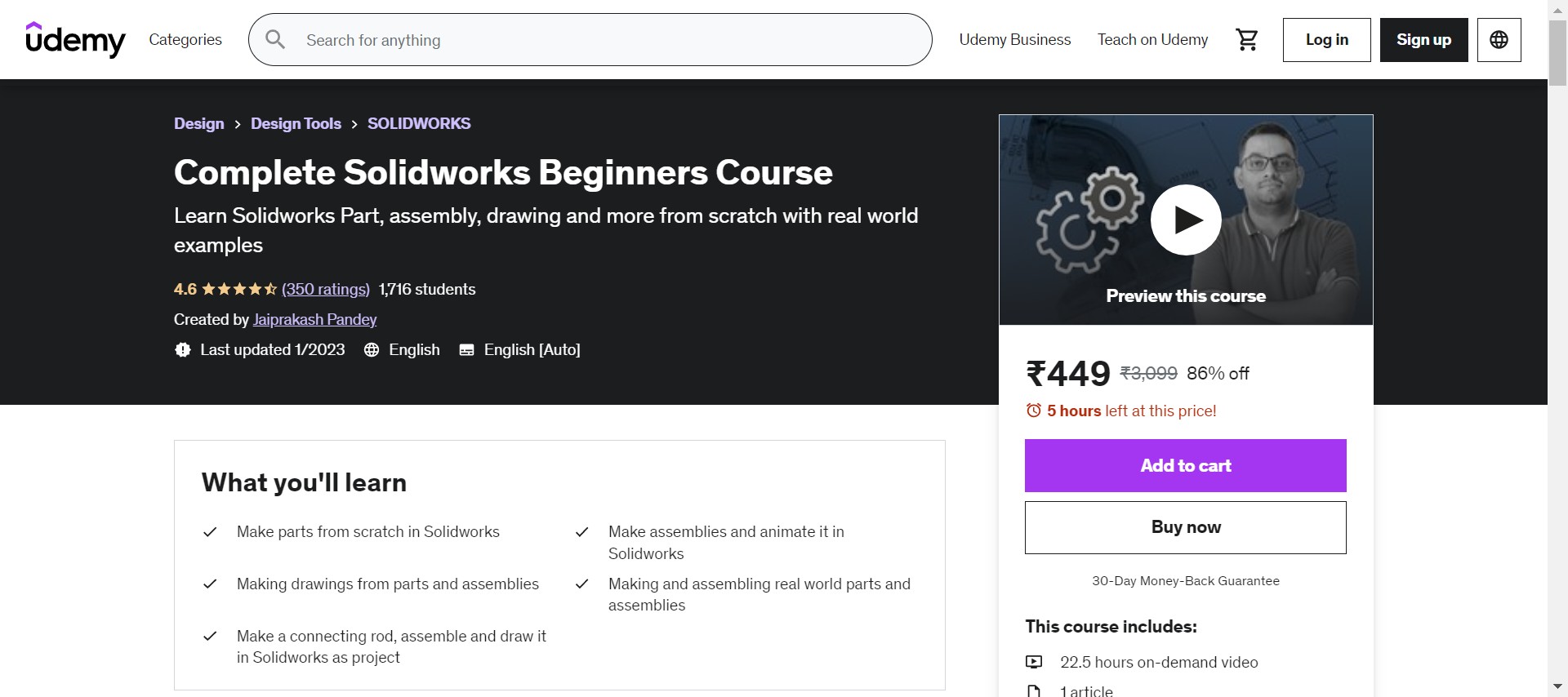 Complete Solidworks Beginners Course