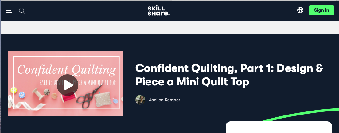 Confident Quilting, Part 1
