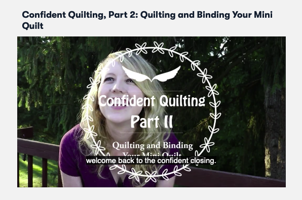 Confident Quilting, Part 2