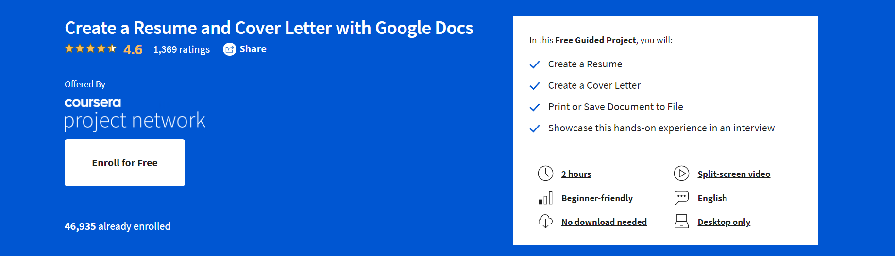 Create a Resume and Cover Letter with Google Docs