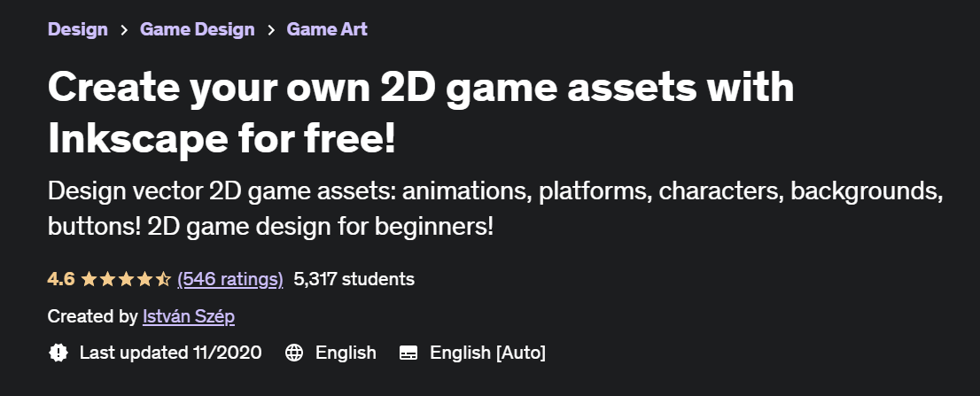 Create your own 2D game assets with Inkscape