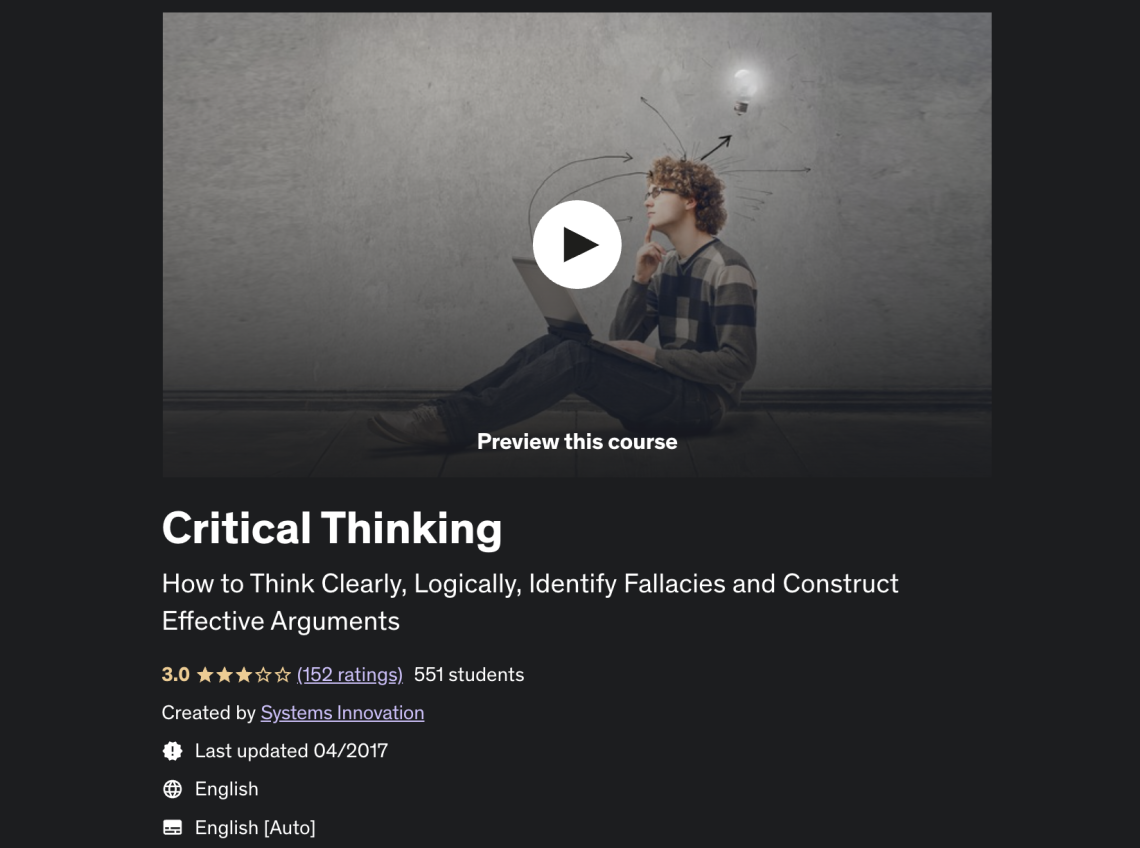 udemy critical thinking answers