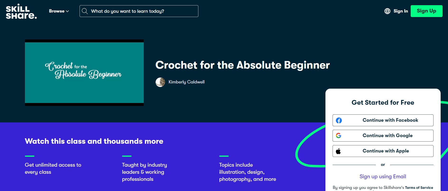 Crochet for The Absolute Beginners