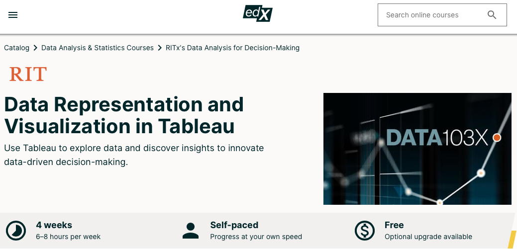 Data Representation and Visualization in Tableau