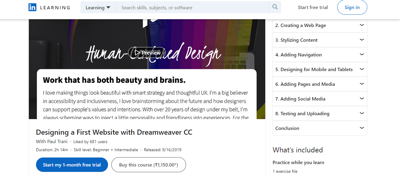 Designing a First Website with Dreamweaver CC