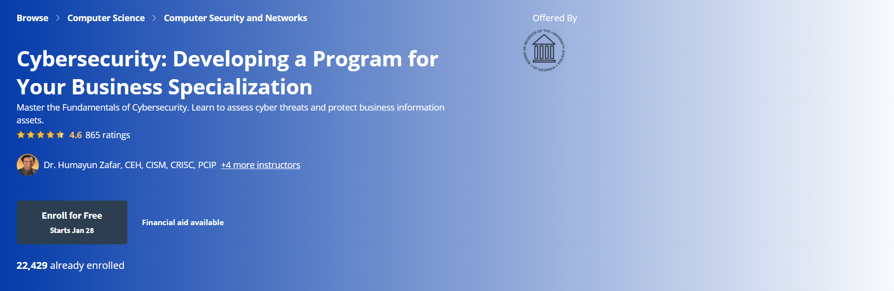 Developing a Program for Your Business Specialization