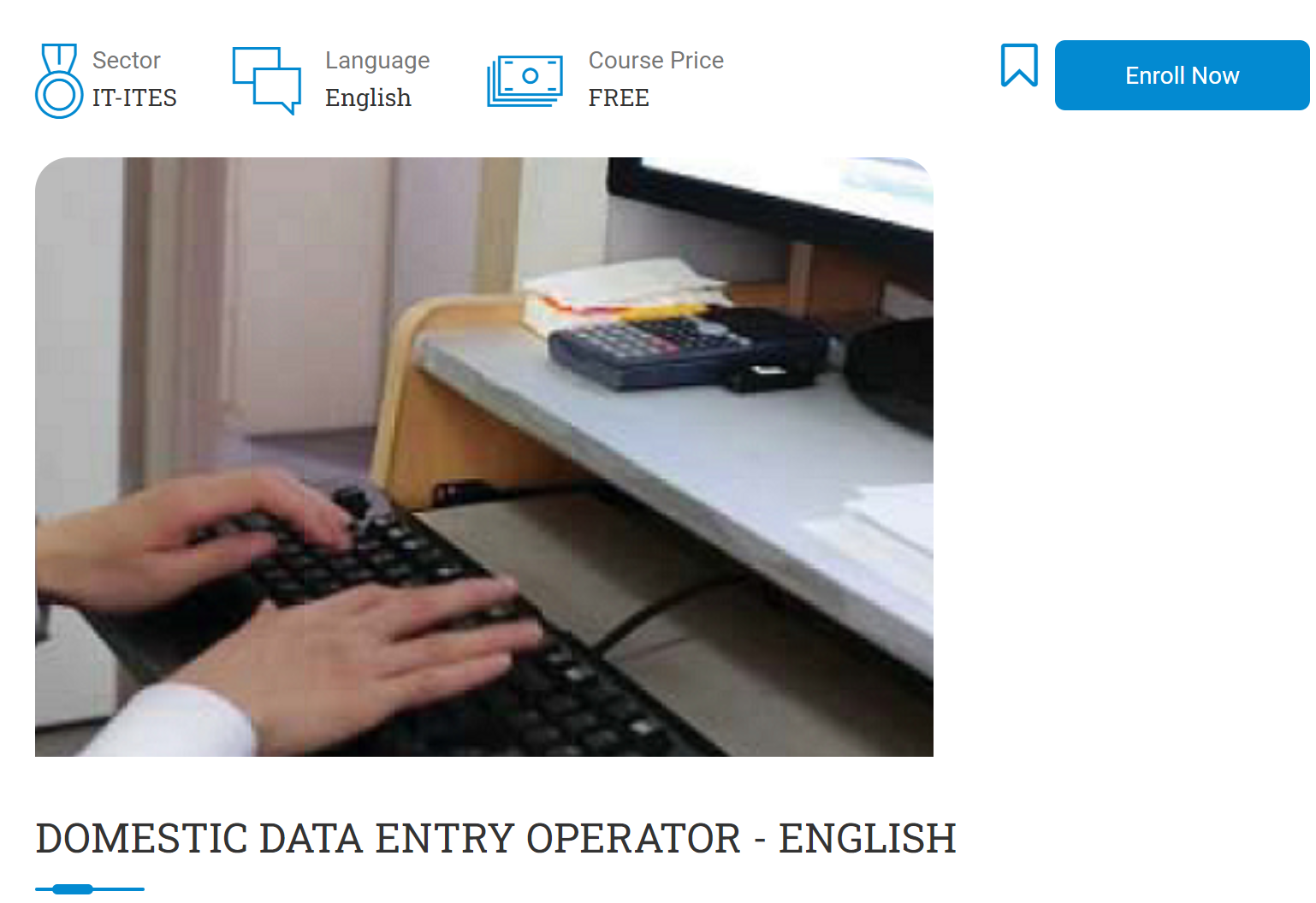 Domestic Data Entry Operator Course