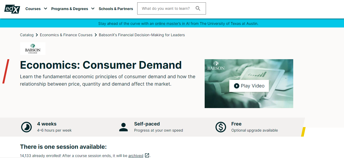Economics Consumer Demand by Babson College