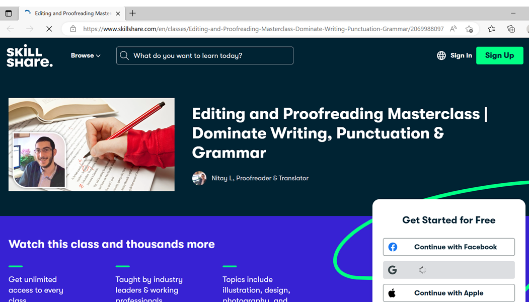 Editing and Proofreading Masterclass