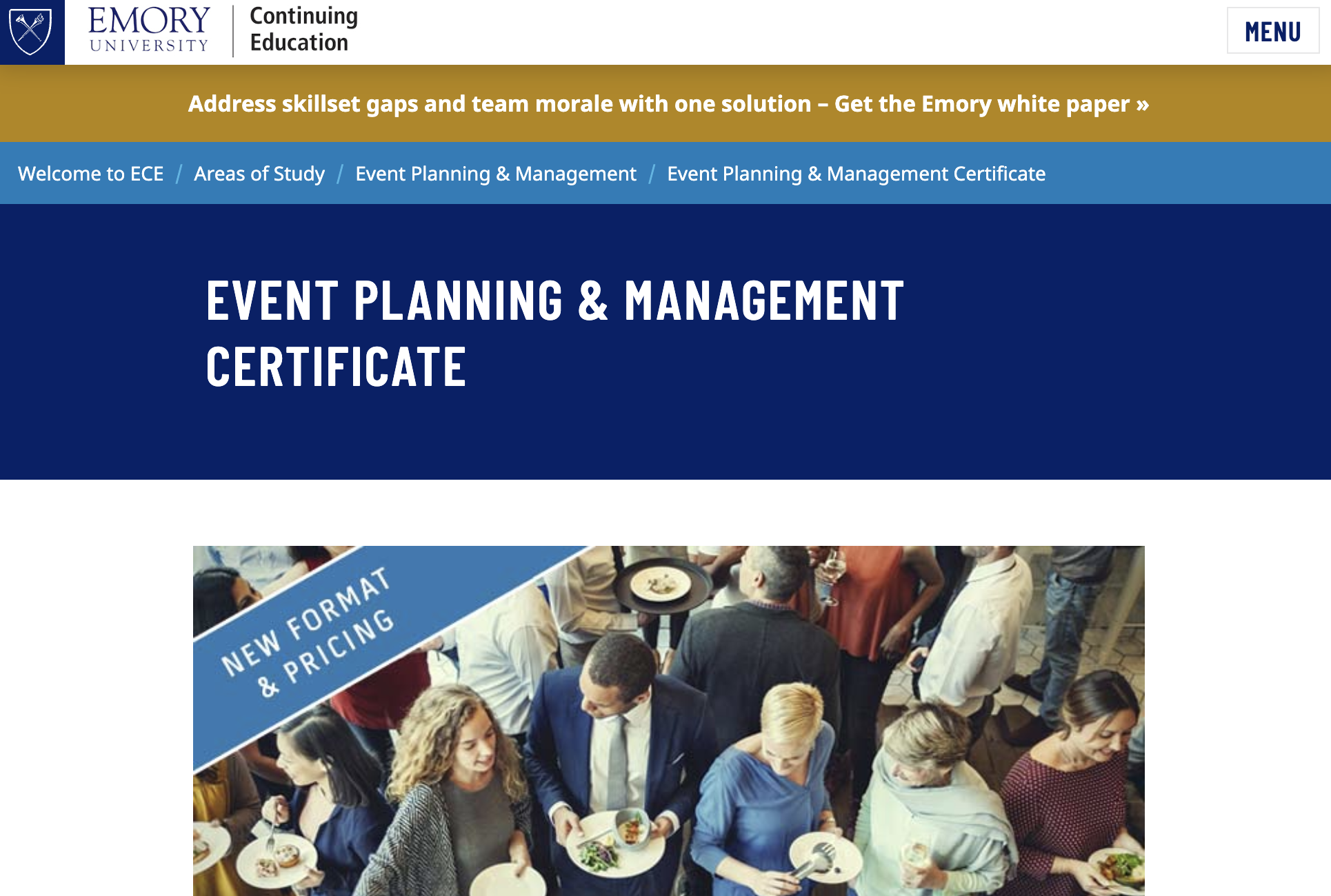 Emory University- Event Planning Certificate