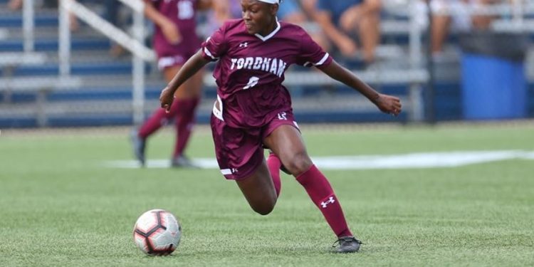 Danielle Etienne (above) has competed with the Haitian national team as just a freshman at Fordham. (Courtesy of Fordham Athletics)