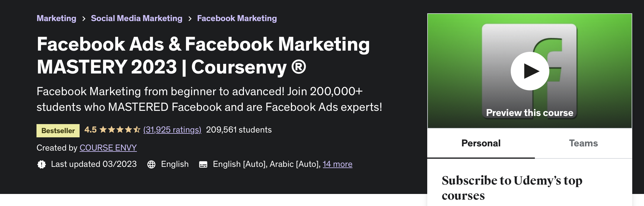 Facebook Ads and Facebook Marketing Mastery 2023