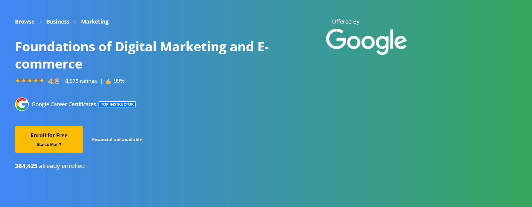 Foundations of Digital Marketing Course and E-commerce