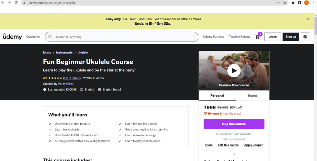Fun Beginner Ukulele Course