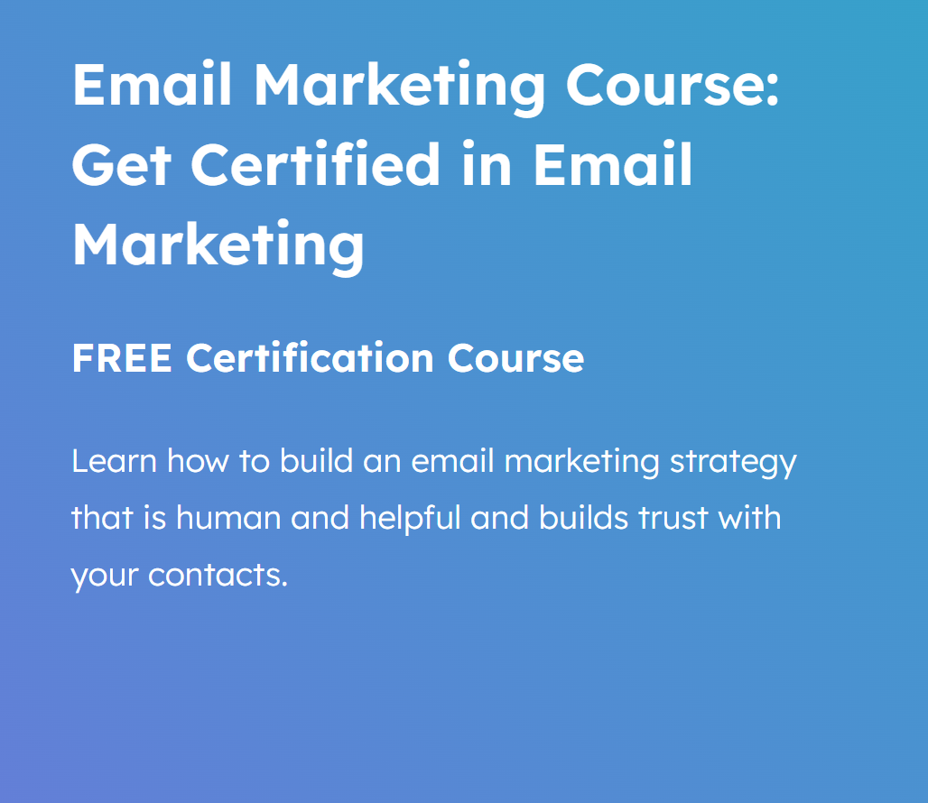 Get certified in email marketing