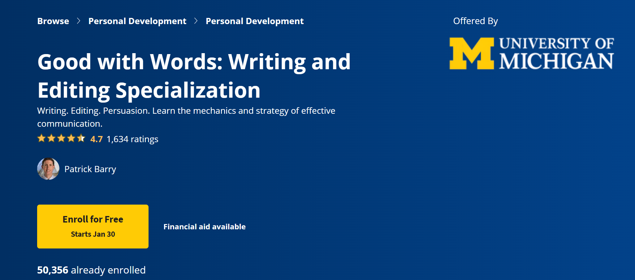 Good with Words - Writing & Editing Specialization