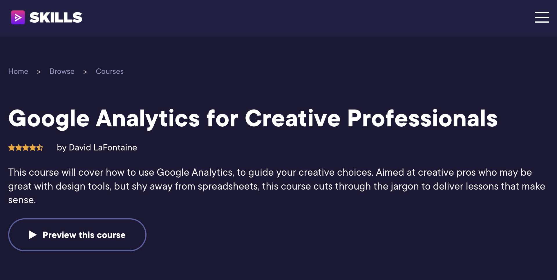 Google Analytics for Creative Professionals