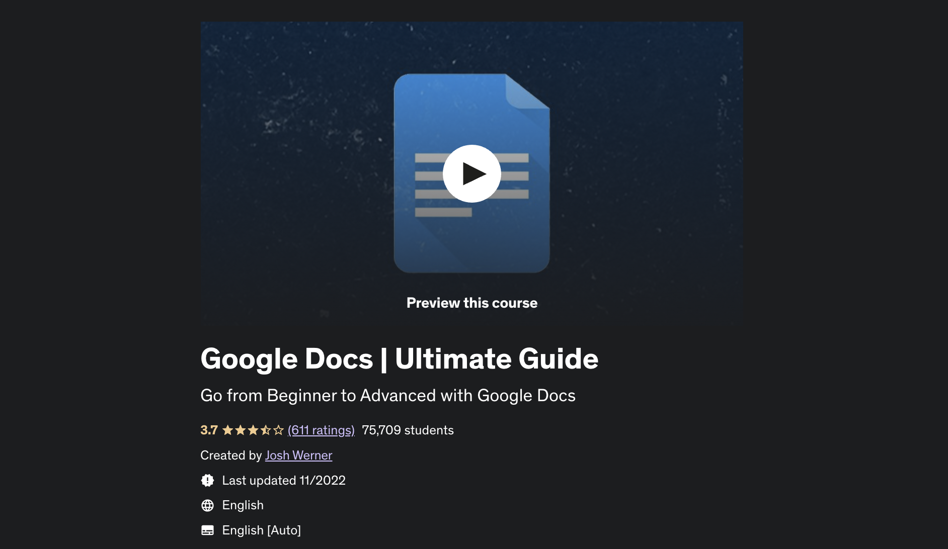 Google Drive for Beginners - The Complete Course - Including Docs