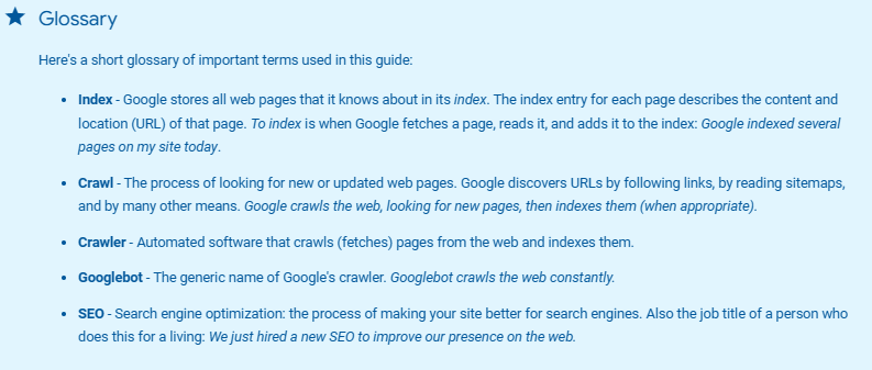 Google's Search Engine Optimization Starter Guide