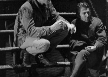 Jon Voight (left) as Joe Buck and Dustin Hoffman as Enrico “Ratso” Rizzo on the set of “Midnight Cowboy” (All Photos Courtesy of Michael Childers).