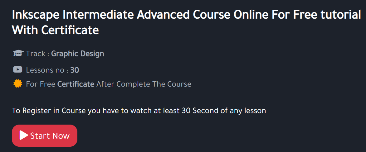Inkscape Intermediate Advanced Course Online For Free tutorial With Certificate