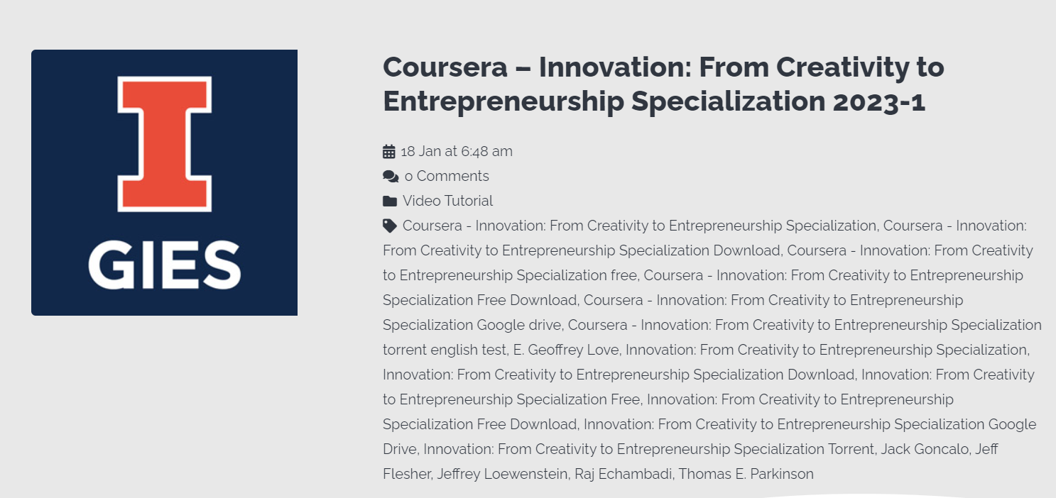 Innovation From Creativity to Entrepreneurship Specialization